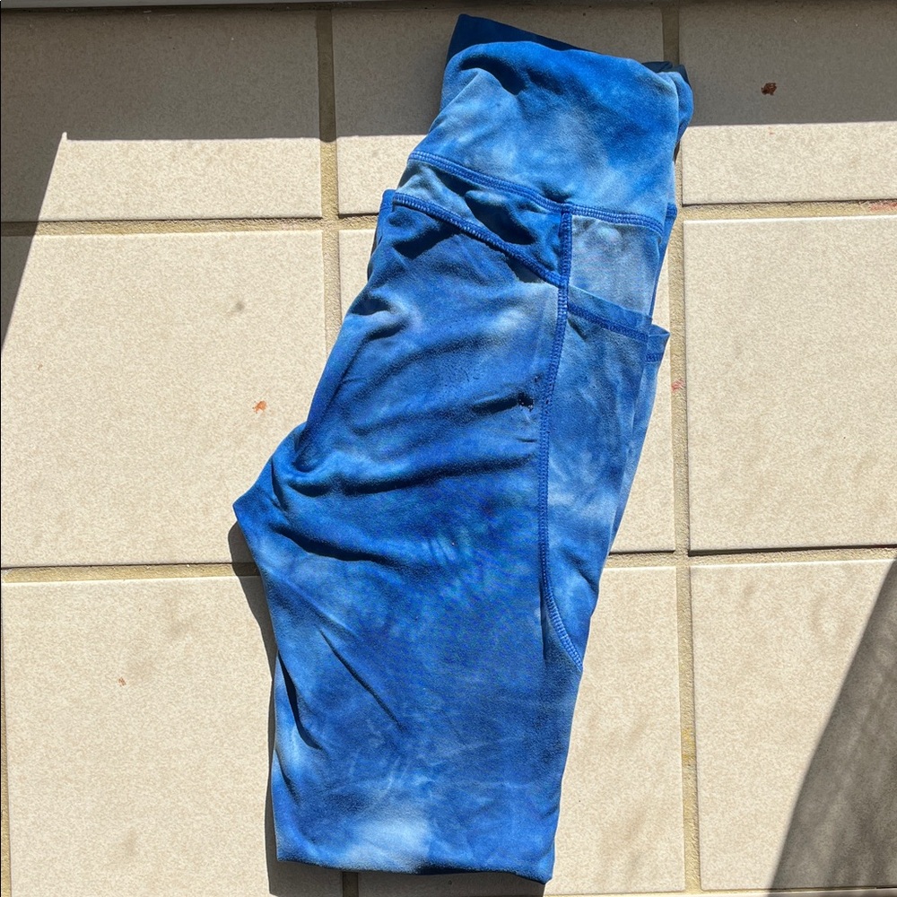 Blue Tie-Dye Leggings